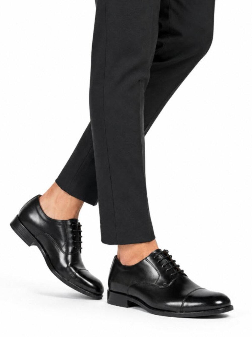 Cole Haan Black Leather Cap-Toe Derby Oxford Dress Shoes Men 9.5D